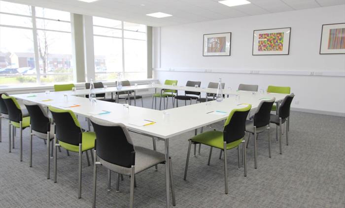 Maximum capacity 66 people. Ground floor meeting room with in-built Clevertouch interactive touch screen. Located at Cyncoed campus.